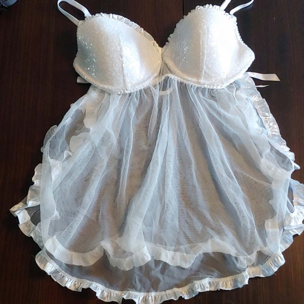 NWOT white bridal teddy